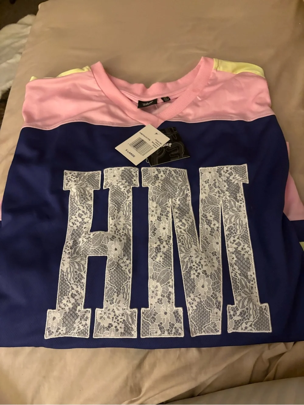 Disney Colorblock 'HM Secret Star' Jacket - Navy, Pink & Neon Yellow